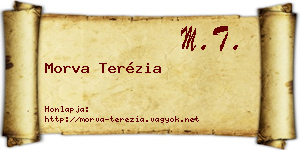 Morva Terézia névjegykártya
